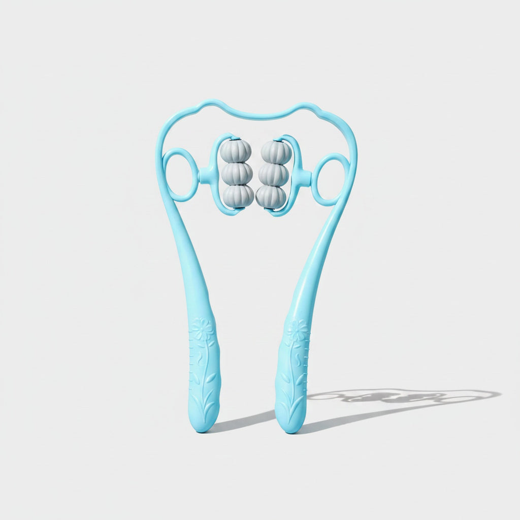 Blue Tooth-Shaped Makeup Brush Holder With Bristles