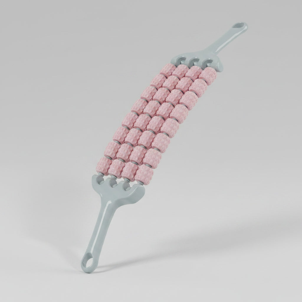 Pink Beaded Face Roller Massage Tool