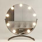 Round LED Lighted Vanity Makeup Mirror – Korean beauty tool (view 1)