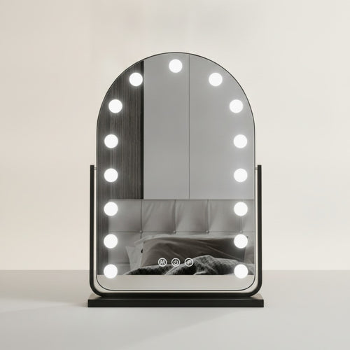 Arched LED Dimmable Vanity Makeup Mirror – Korean beauty tool (view 1)