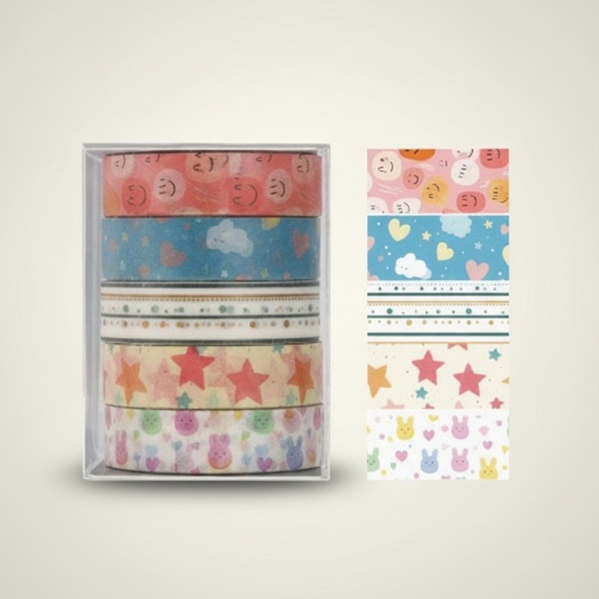 Kawaii Design Decorative Tape Set – stationery (view 2)