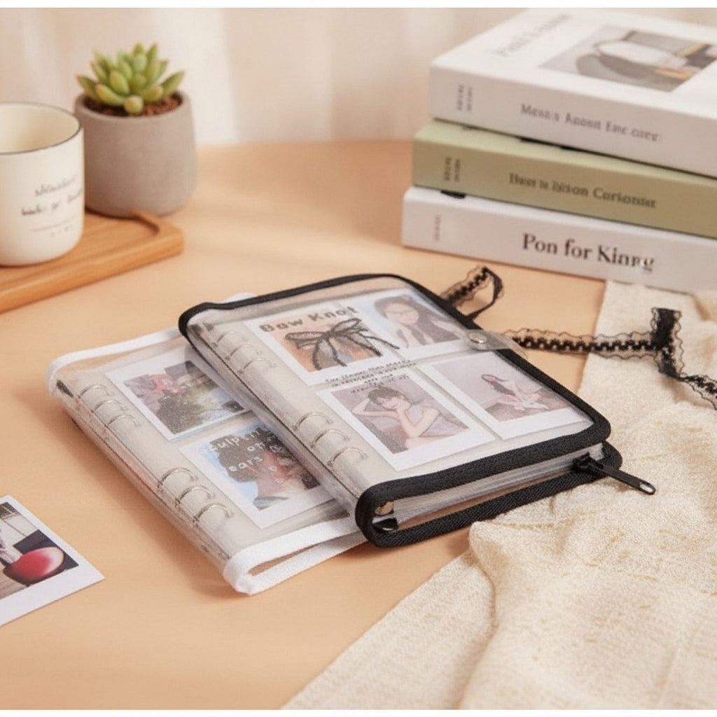 Transparent Ring Binder Mini Photo Card Album – stationery (view 2)