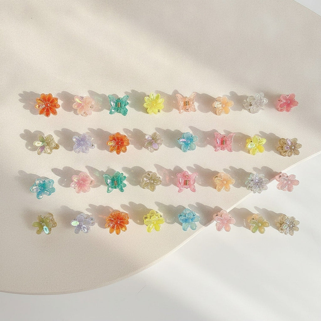 Mini Star Hair Clip Set - Butterfly Mix