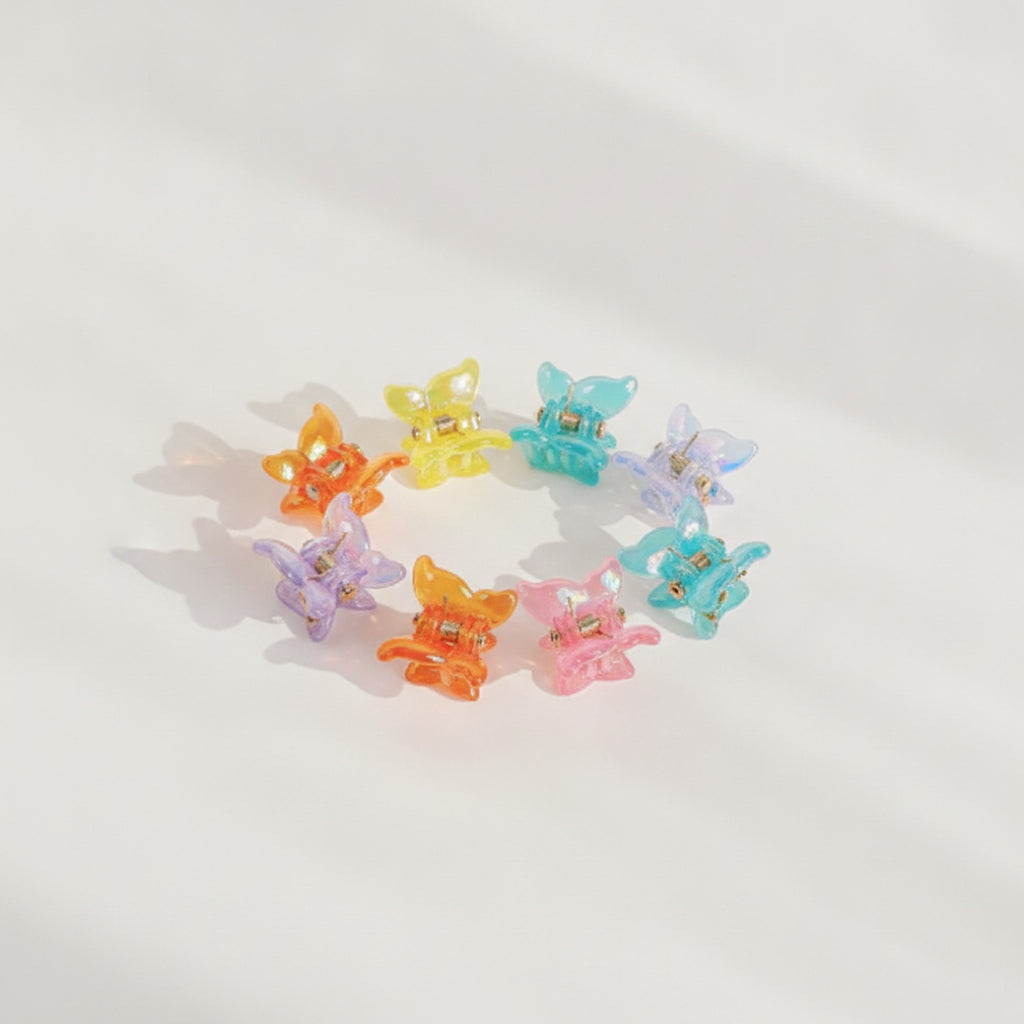 Mini Star Hair Clip Set - Butterfly Mix