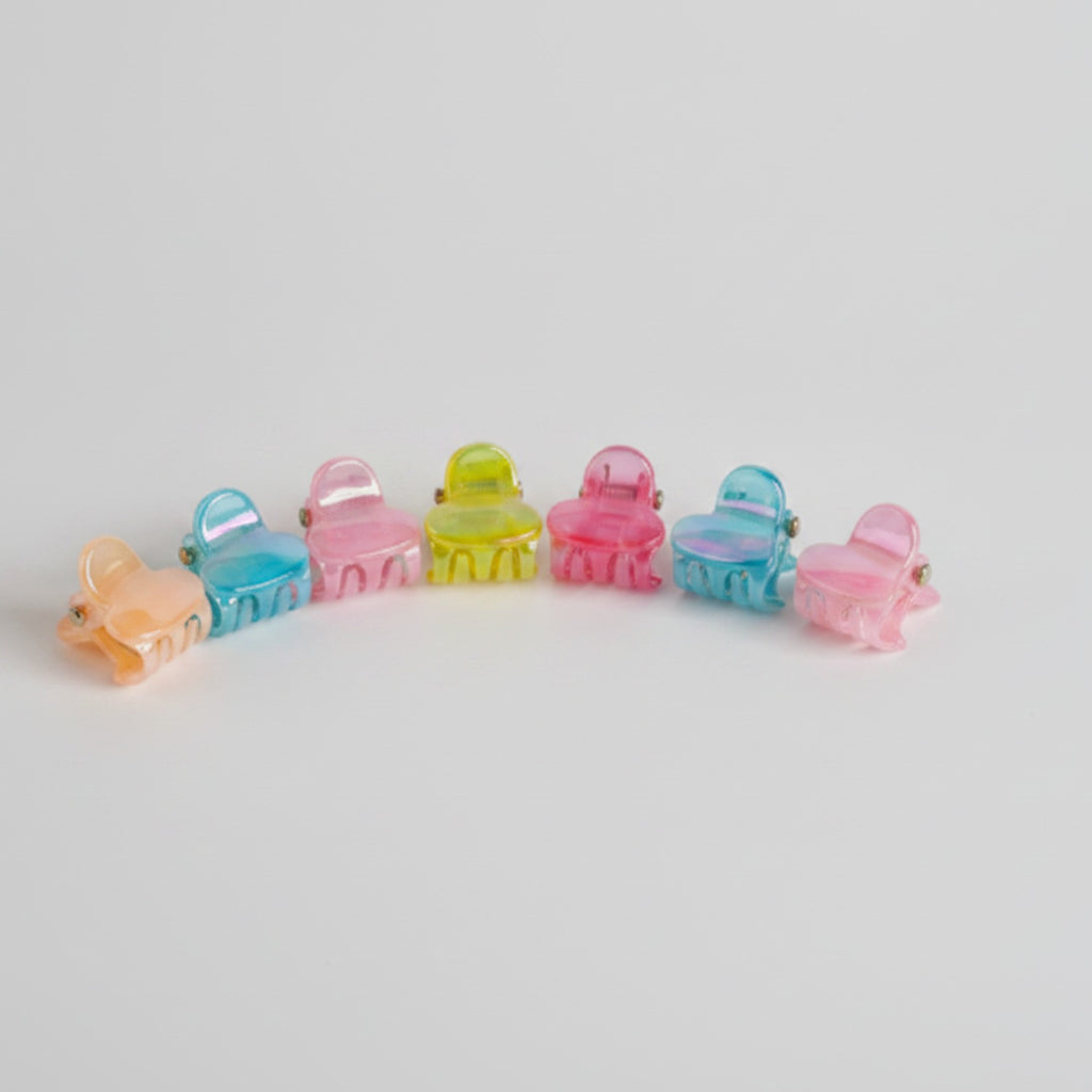 Mini Star Hair Clip Set - Heart Mix