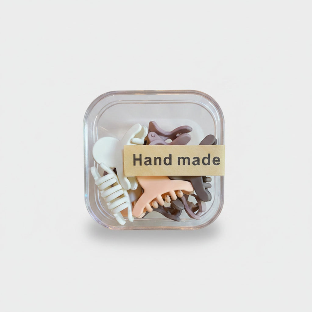 Colorful Hand-Sculpted Hair Claw Clips Set
