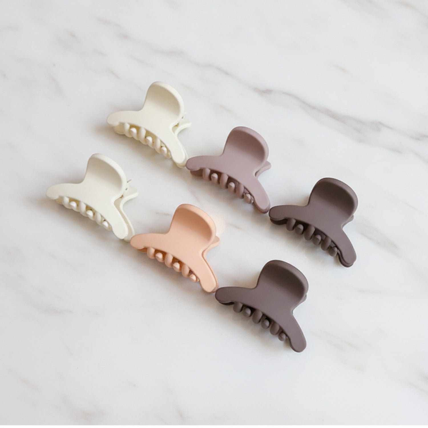 Colorful Hand-Sculpted Hair Claw Clips Set