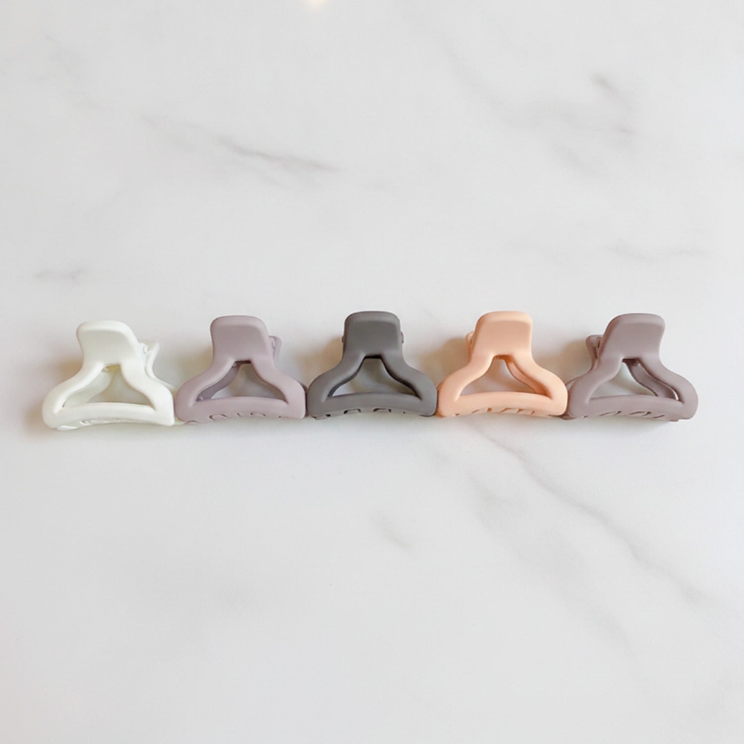 Hand Made Pastel Claw Hair Clips Set
