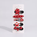 Red Polka Dot Star Heart Hair Clips Set – hair accessories (view 1)