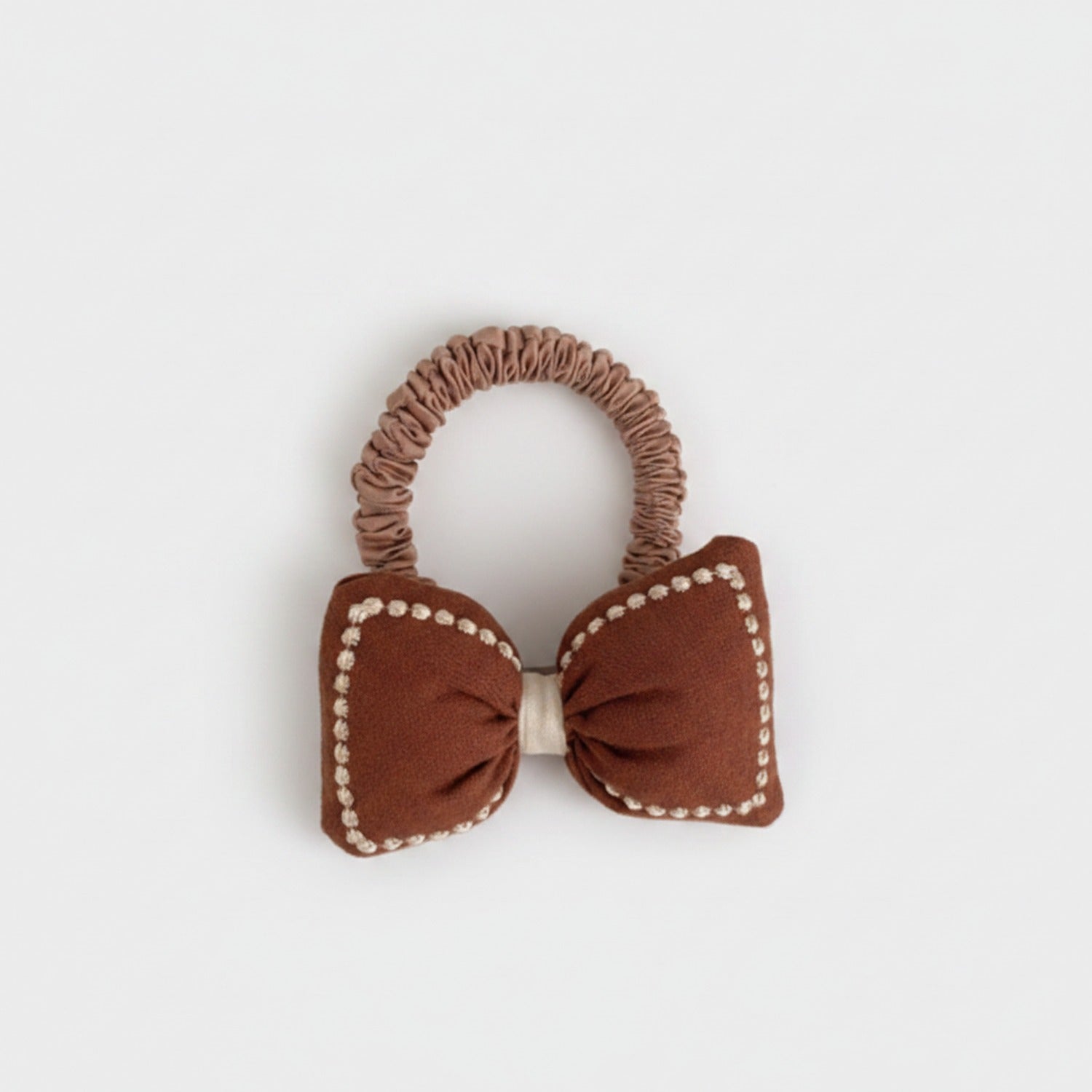 Studded Pearl Bow Hair Tie Clip