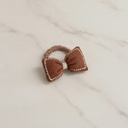 Studded Pearl Bow Hair Tie Clip – hair accessories (view 2)