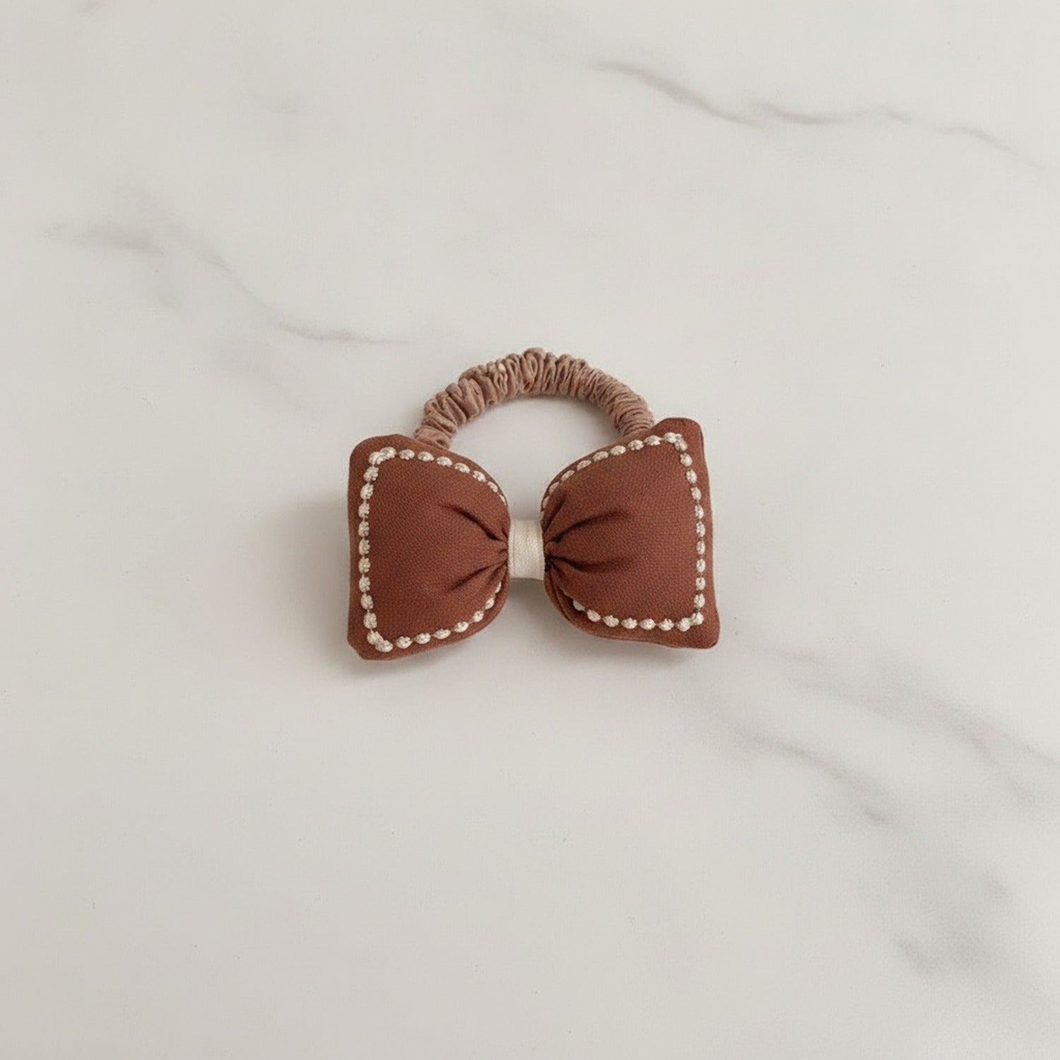 Studded Pearl Bow Hair Tie Clip