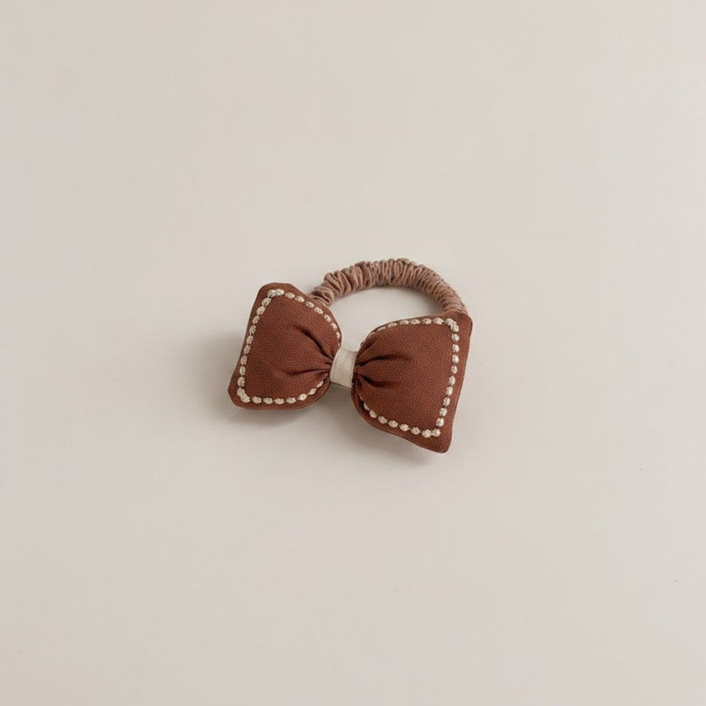 Studded Pearl Bow Hair Tie Clip – hair accessories (view 1)