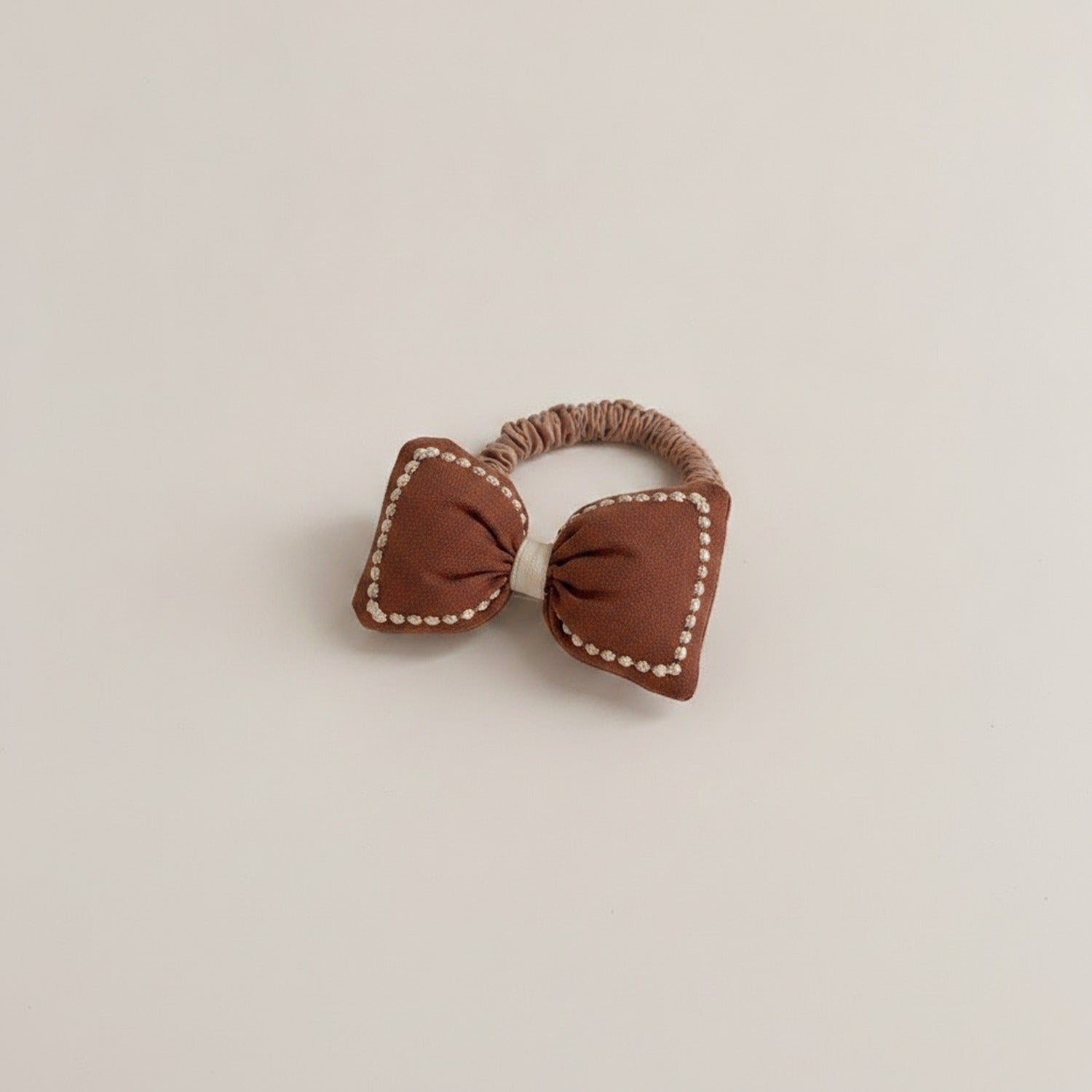 Studded Pearl Bow Hair Tie Clip