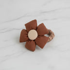 Rust Flower Hair Clip with Cream Center – hair accessories (view 3)