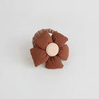 Rust Flower Hair Clip with Cream Center – hair accessories (view 1)