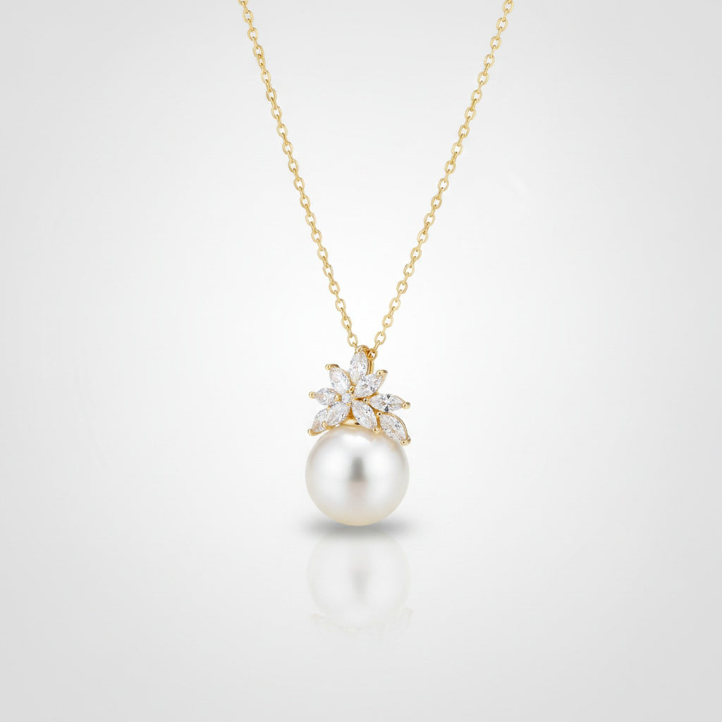 Pearl Star Pendant Chain Necklace - Gold XL81067