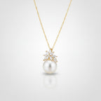 Pearl Star Pendant Chain Necklace - Gold XL81067