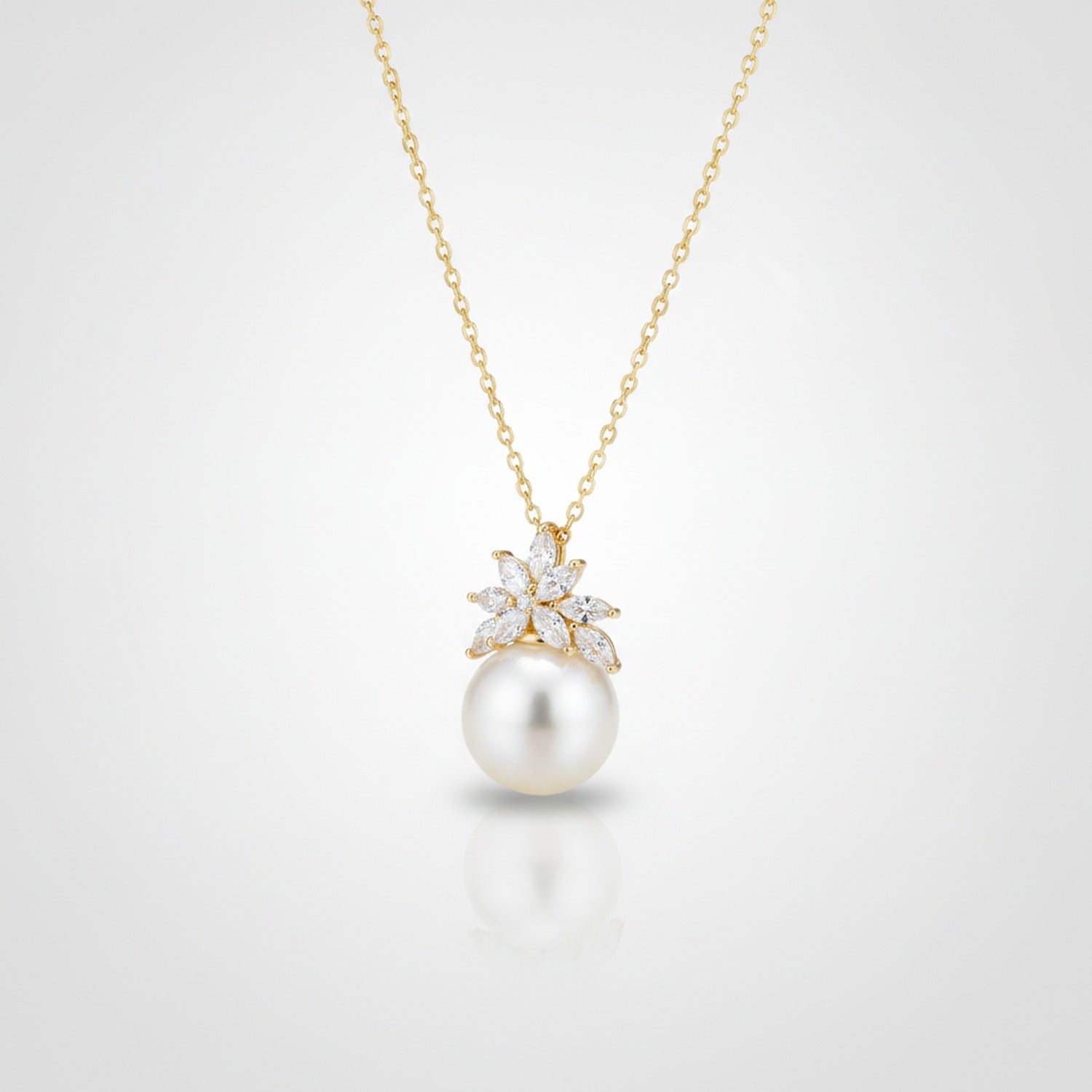 Pearl Star Pendant Chain Necklace - Gold XL81067