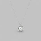 Pearl and Crystal Spiral Pendant Necklace