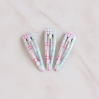 Pastel Gingham Hair Clips Set – hair accessories (view 2)