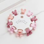 Flower Hair Clips Set - Pink Mickey