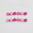 Flower Hair Clips Set - Barbie Pink Stars
