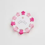 Flower Hair Clips Set - Barbie Pink Stars – hair accessories (view 1)