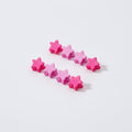 Flower Hair Clips Set - Barbie Pink Stars