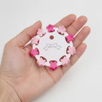 Flower Hair Clips Set - Barbie Pink Stars – hair accessories (view 3)
