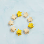 Flower Hair Clips Set - Yellow Stars