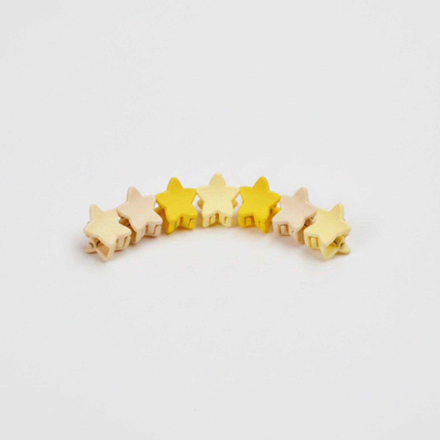 Flower Hair Clips Set - Yellow Stars