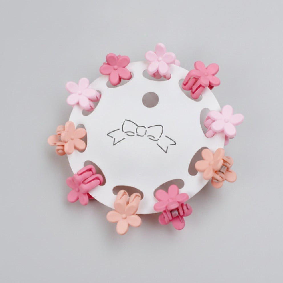 Flower Hair Clips Set - Pink Flowers – hair accessories (view 1)