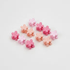 Flower Hair Clips Set - Pink Flowers