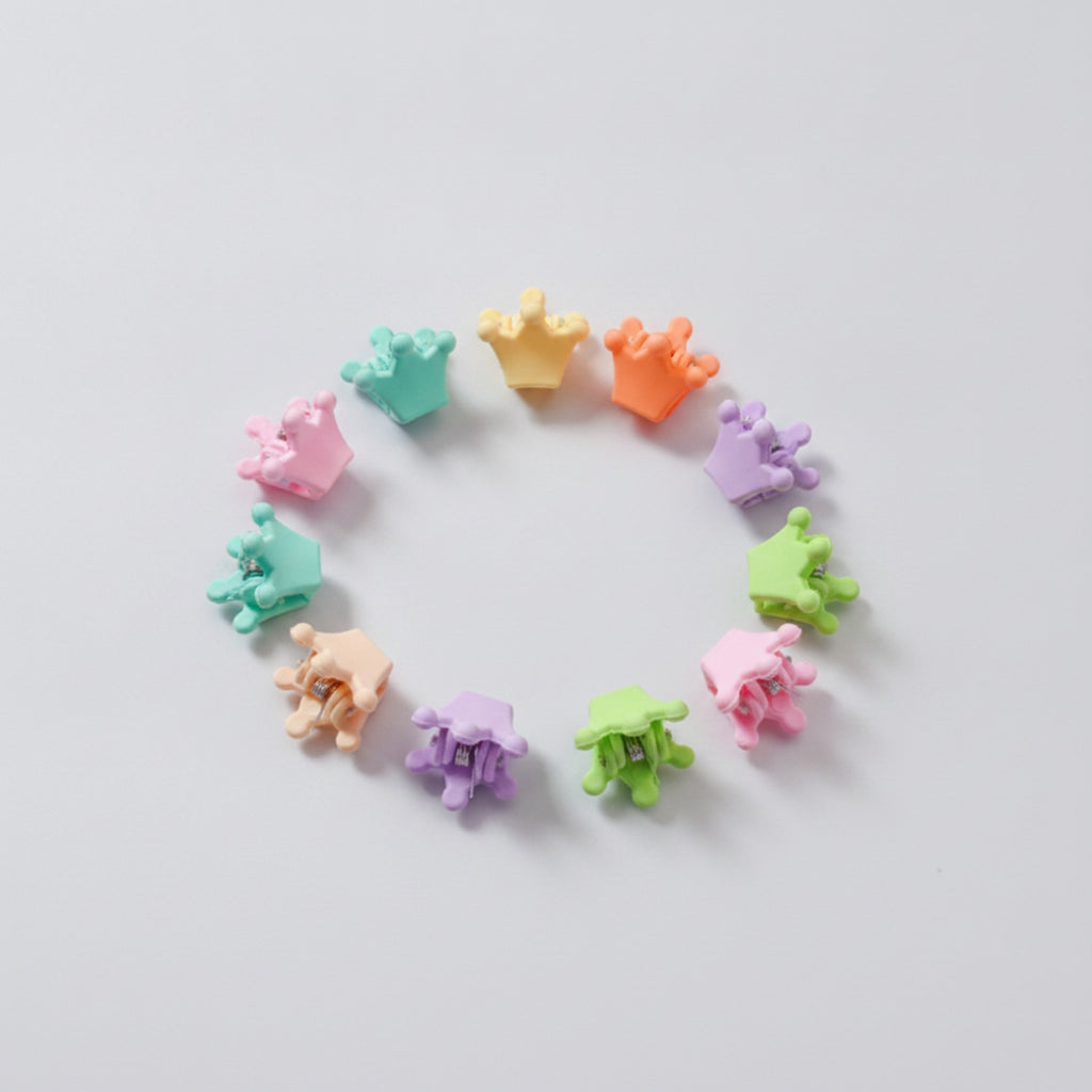 Flower Hair Clips Set - Crowns