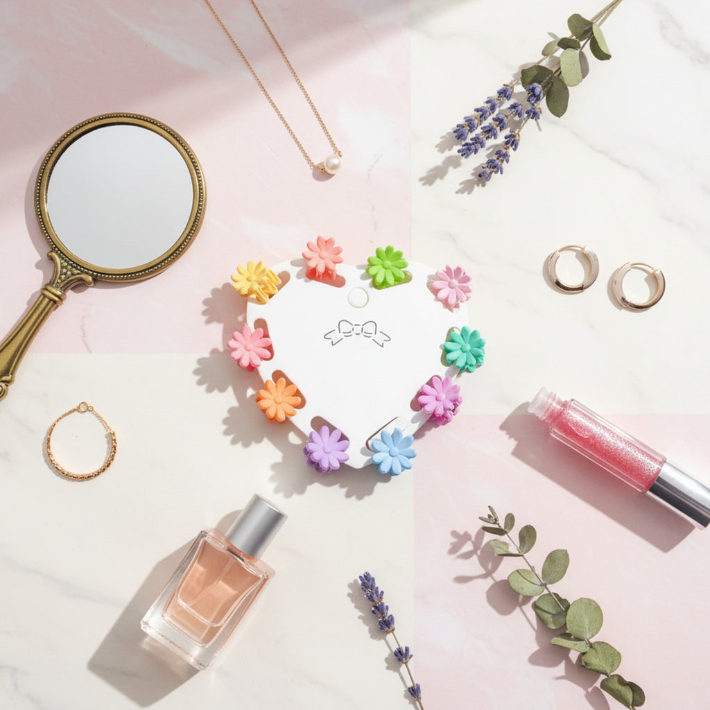 Flower Hair Clips Set - Daisy – hair accessories (view 3)