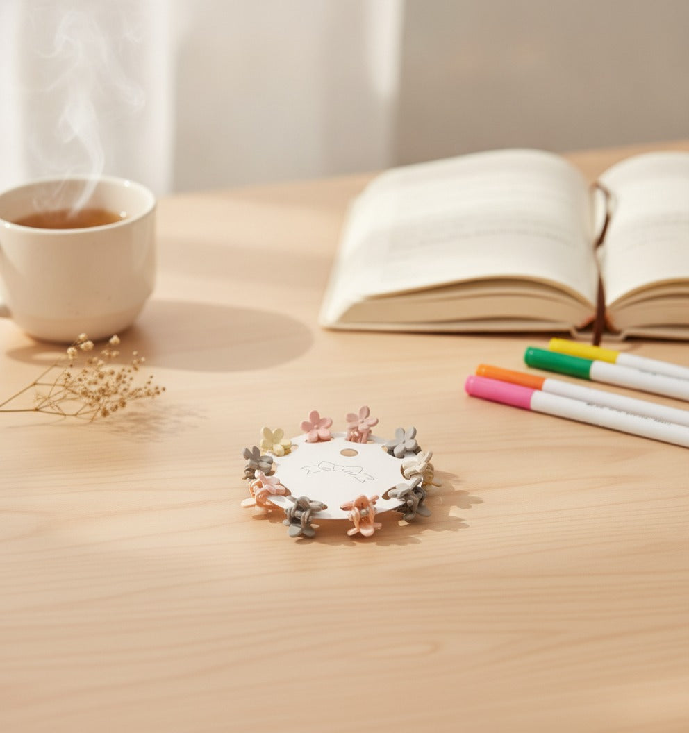 Flower Hair Clips Set - Flowers – hair accessories (view 2)