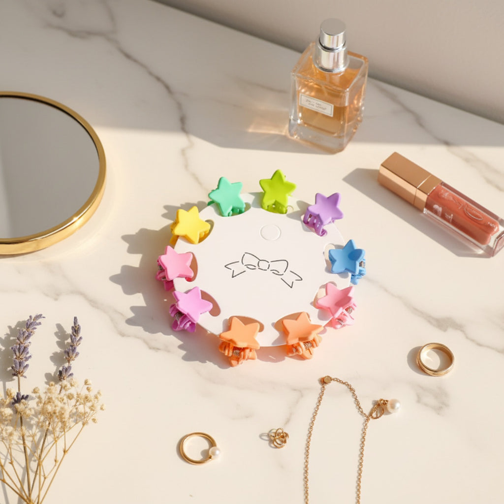 Flower Hair Clips Set - Stars – hair accessories (view 3)