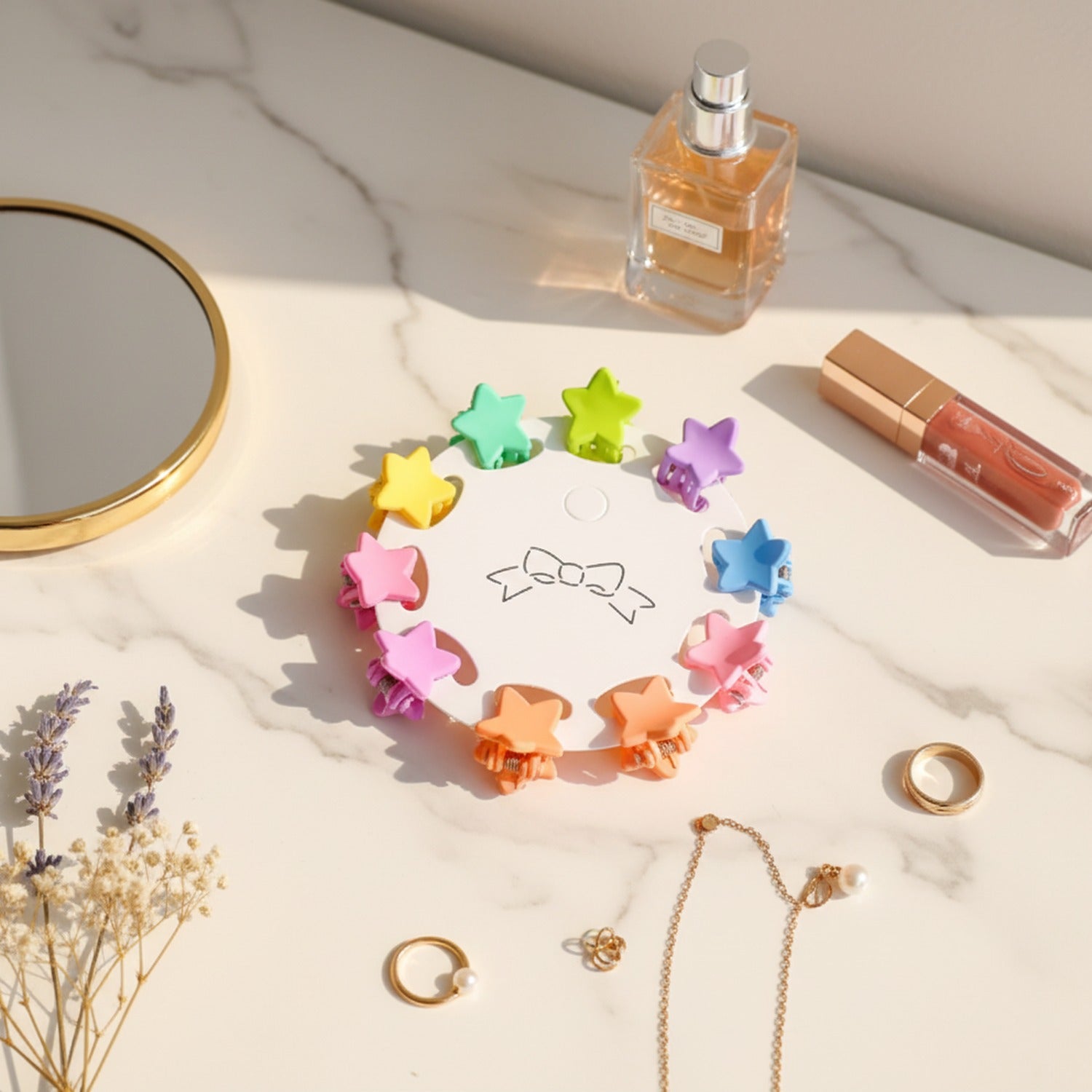 Flower Hair Clips Set - Stars – hair accessories (view 3)