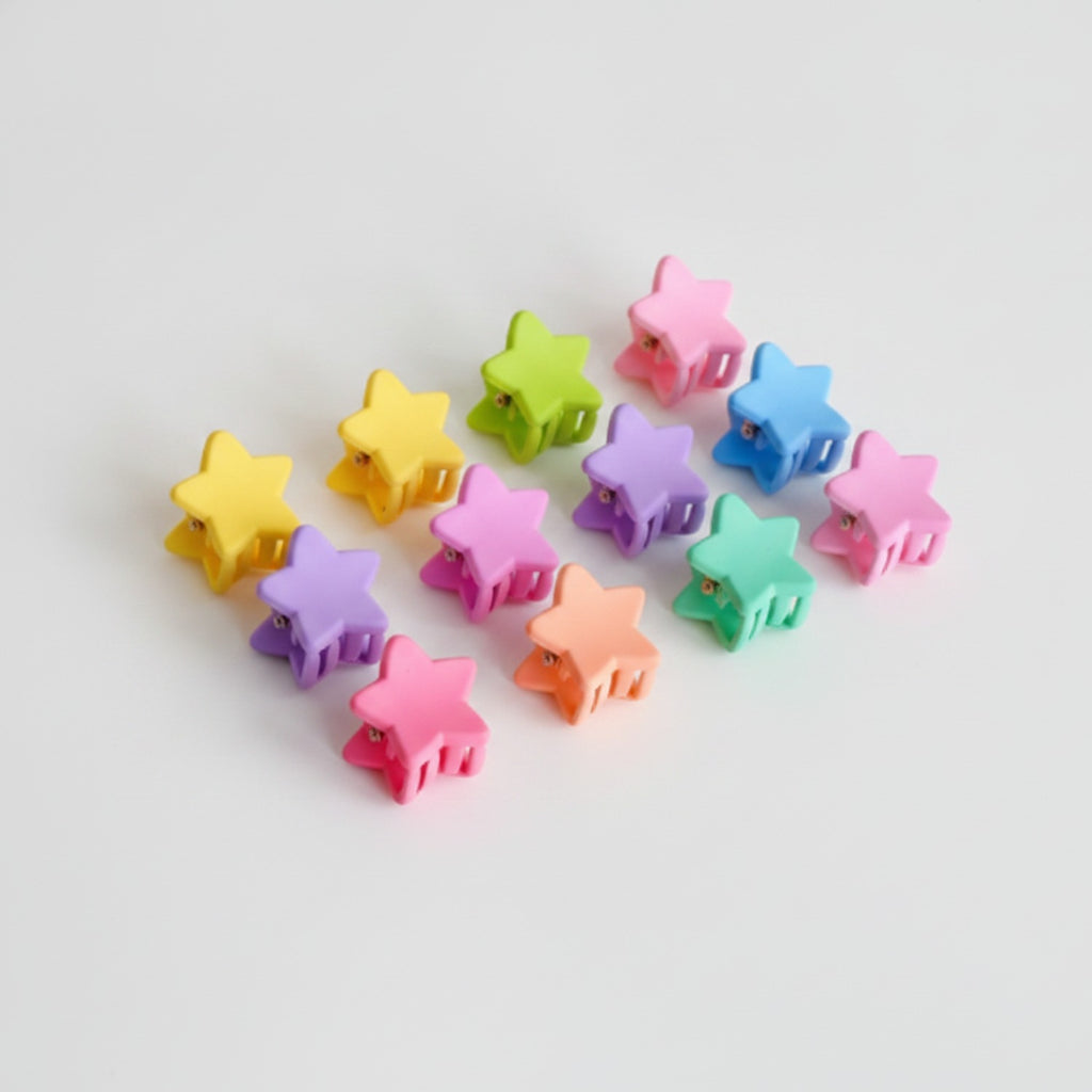 Flower Hair Clips Set - Stars