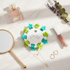 Flower Hair Clips Set - Green Flowers – hair accessories (view 3)