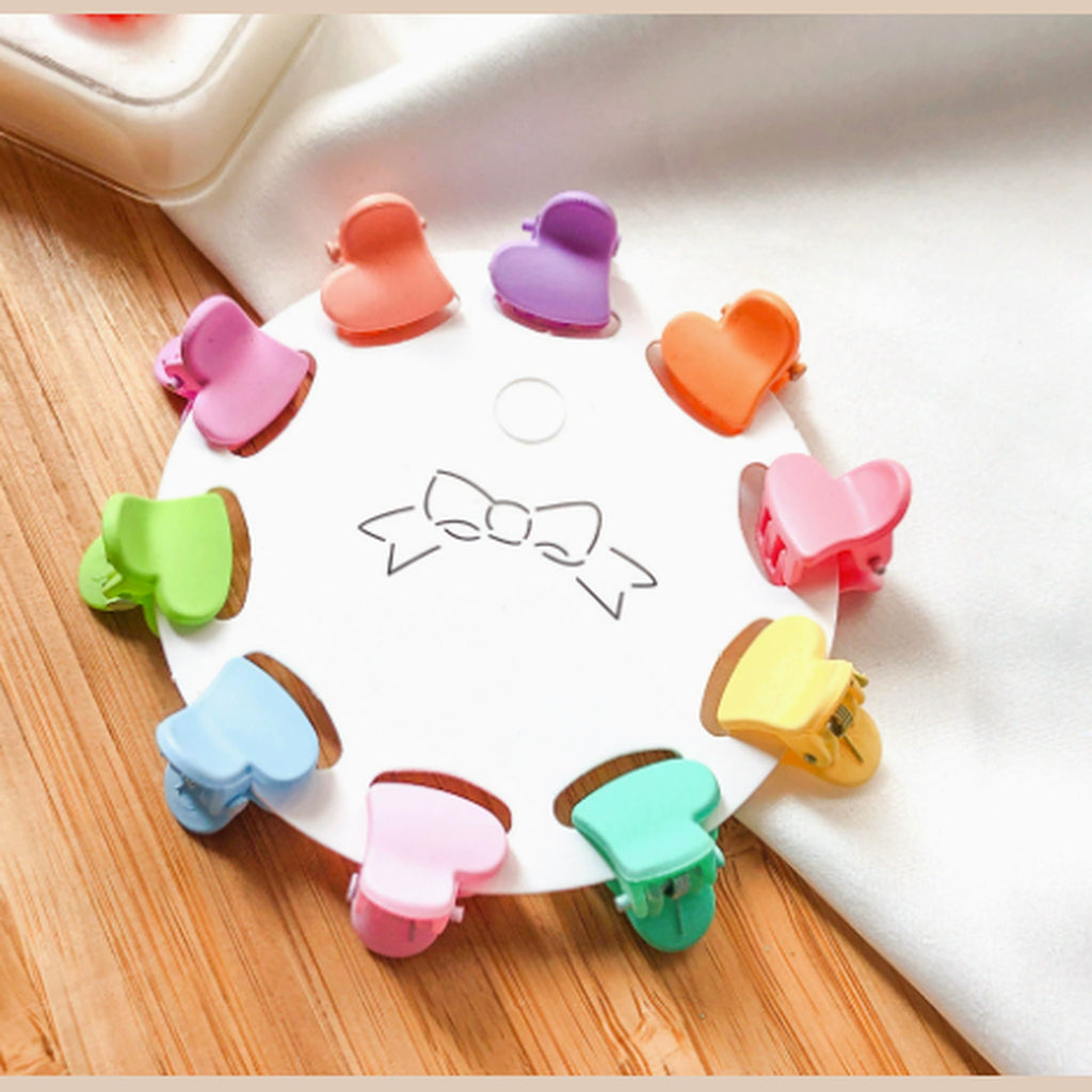 Flower Hair Clips Set - Hearts – hair accessories (view 1)