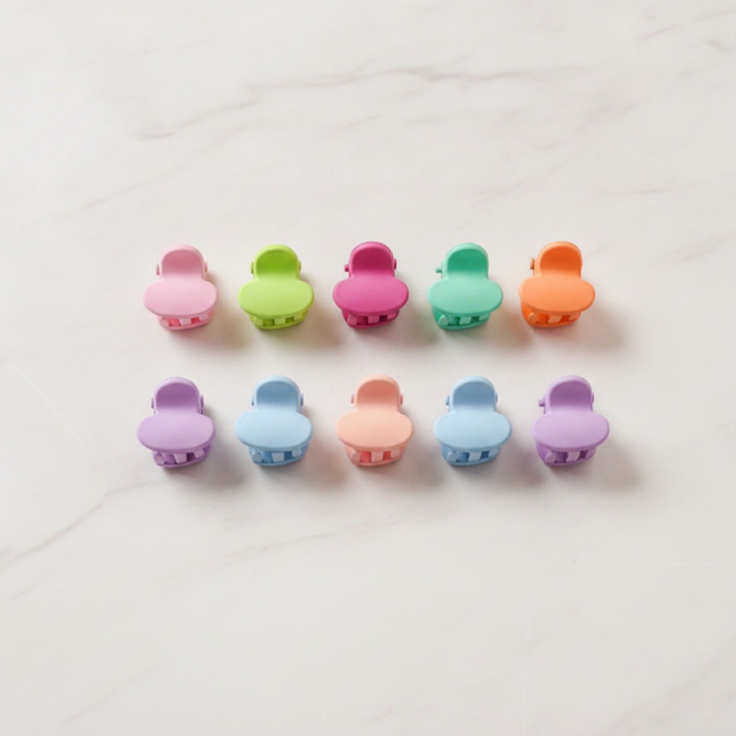 Flower Hair Clips Set - Hearts