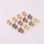 Flower Hair Clips Set - Tan Butterfly