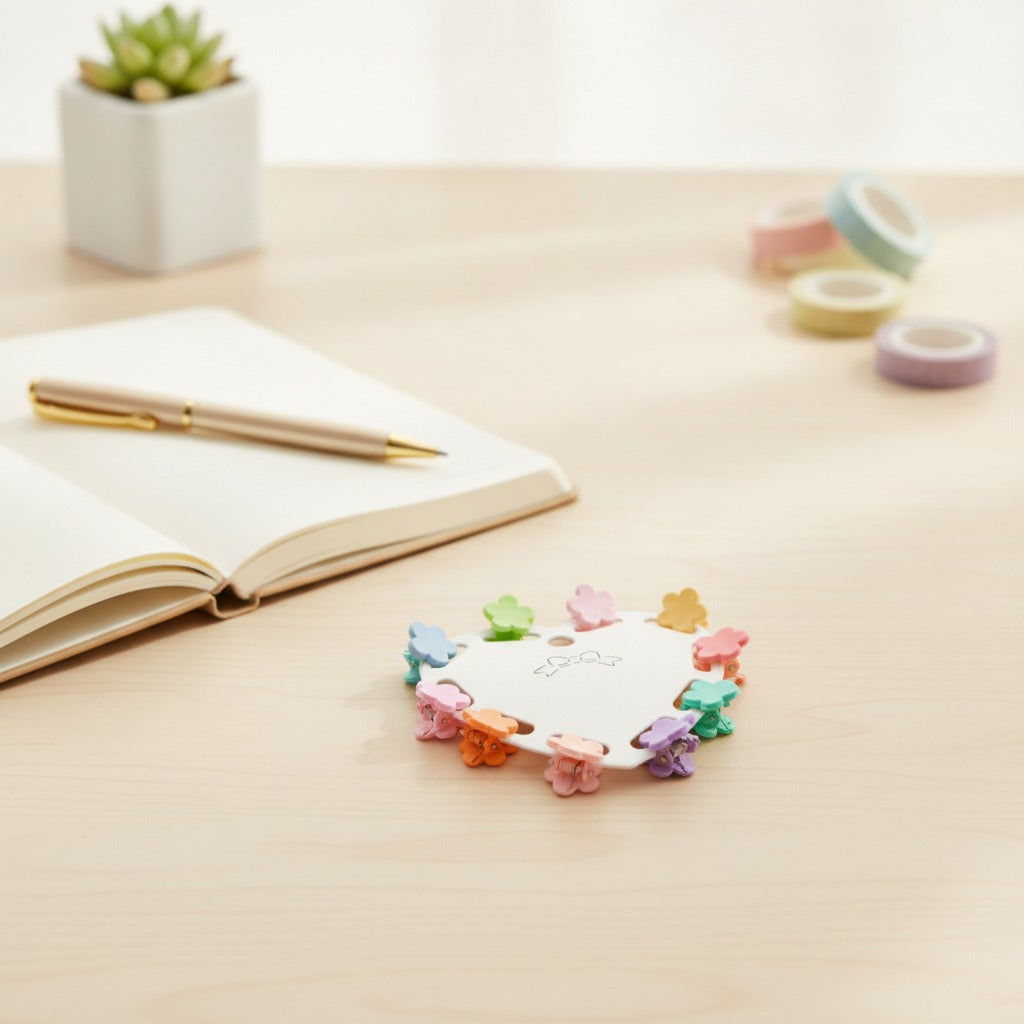 Flower Hair Clips Set - Mini Flowers – hair accessories (view 2)