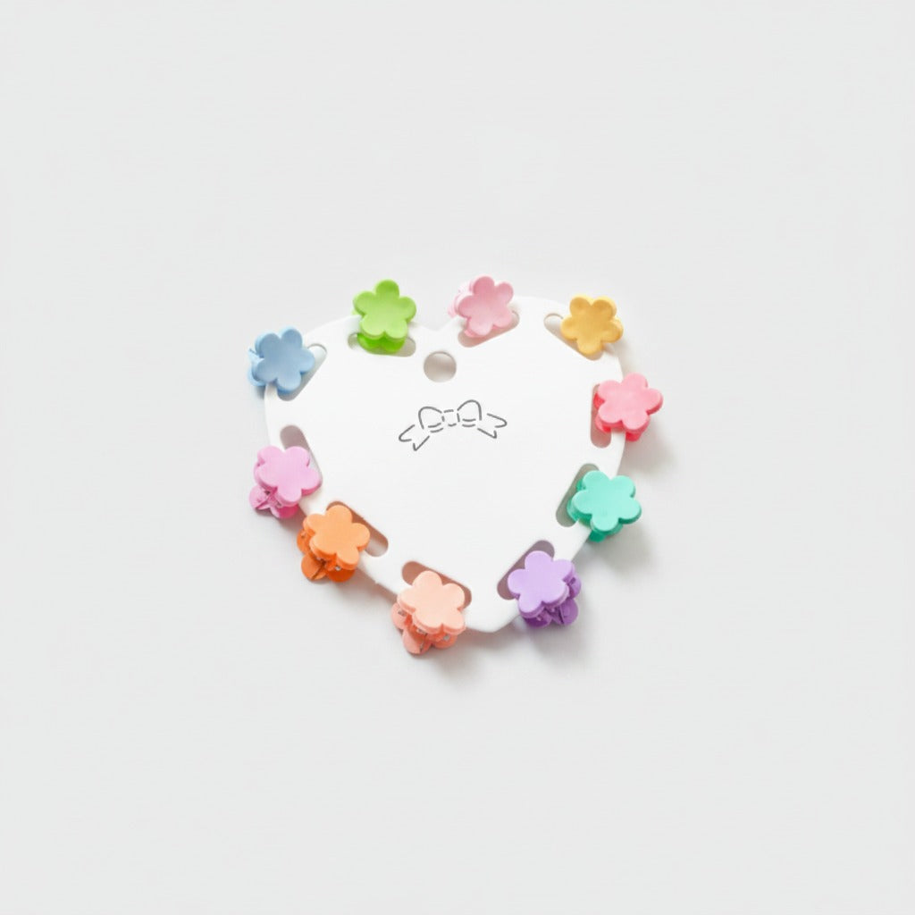 Flower Hair Clips Set - Mini Flowers – hair accessories (view 1)