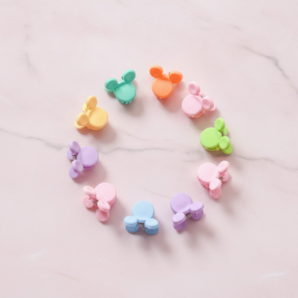 Flower Hair Clips Set - Mickey