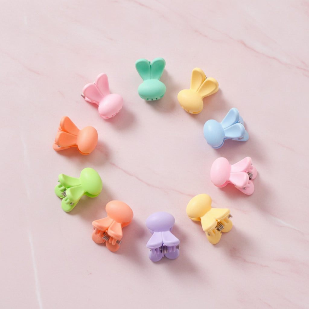 Flower Hair Clips Set - Bunnies – hair accessories (view 2)