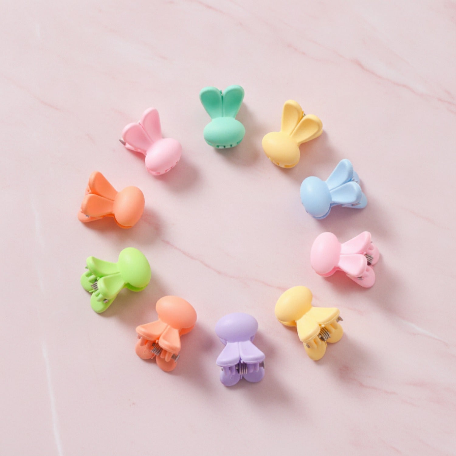 Flower Hair Clips Set - Bunnies – hair accessories (view 2)