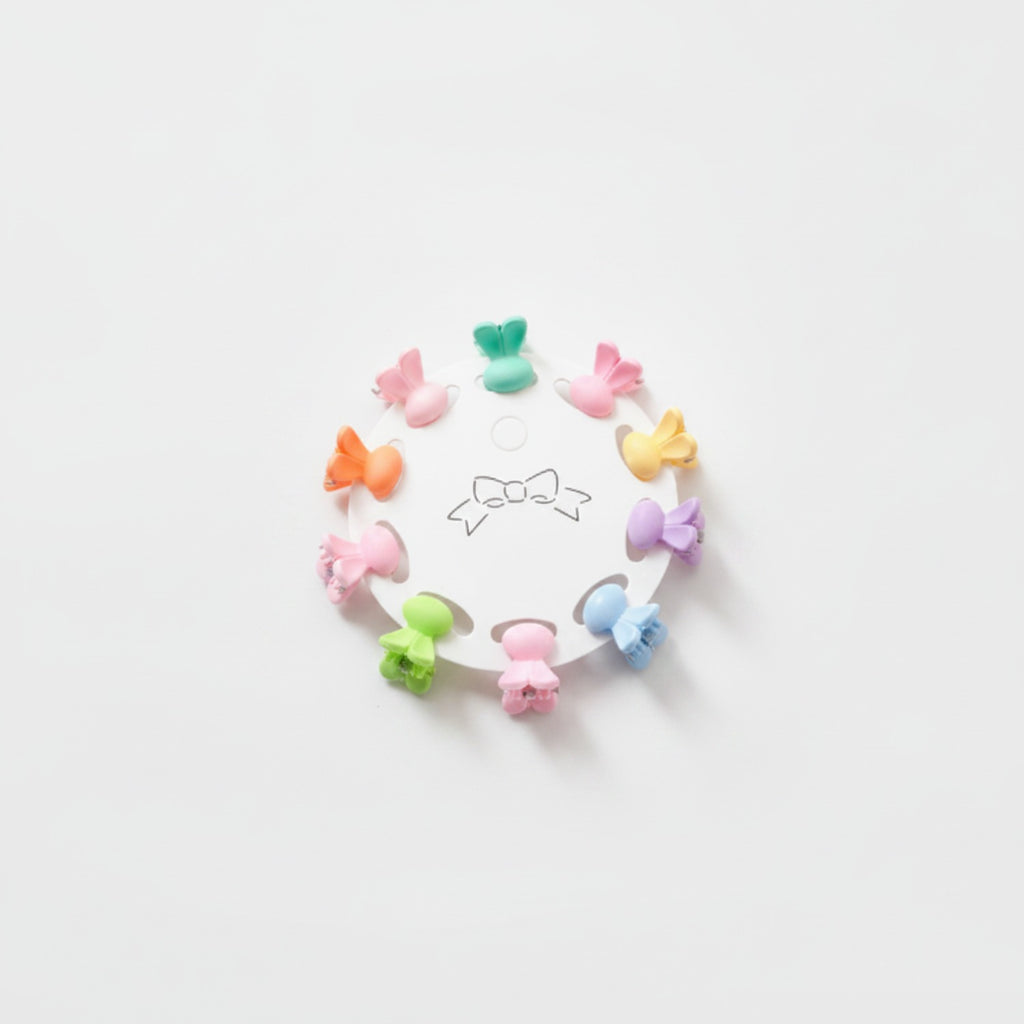 Flower Hair Clips Set - Bunnies – hair accessories (view 1)
